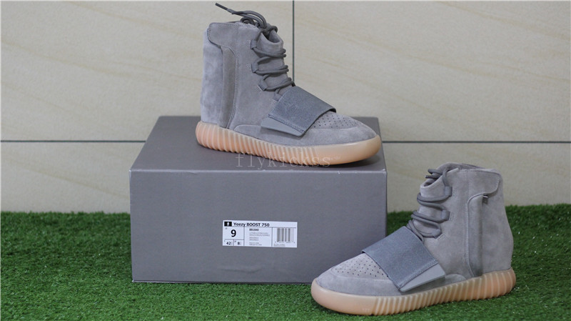 2016 Adidas yeezy boost 750 grey gum glow in the dark